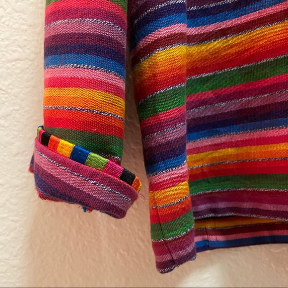 Rainbow Striped Zip-up Hoodie - Picture 14 of 16